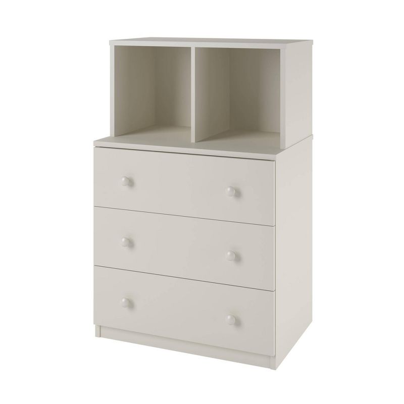 Bella Kids' 3 Drawer Dresser with Cubbies White - Room & Joy
