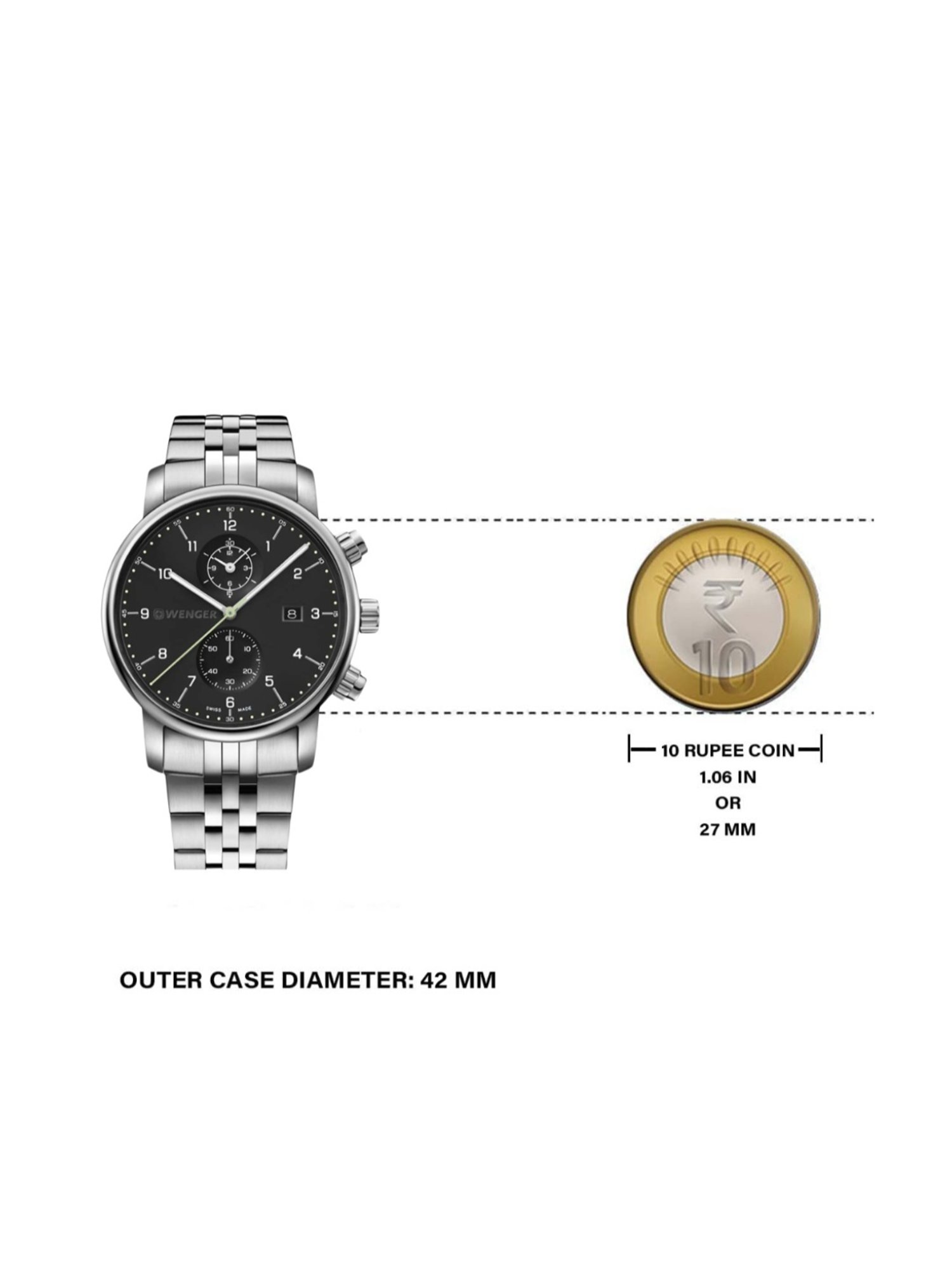 Wenger Swiss Made 01.1743.122 Urban Classic Chrono Analog Watch for Men