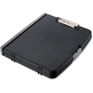 Letter-Size Portable Desktop with Steel Low Profile Clip, Polypropylene, Black