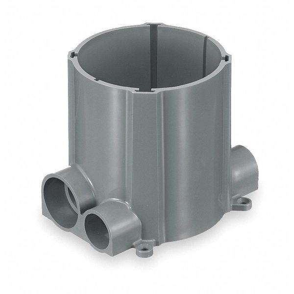 HUBBELL WIRING DEVICE-KELLEMS S1PFB Floor Box,PVC,2-Gang, 100.0 cu. in.