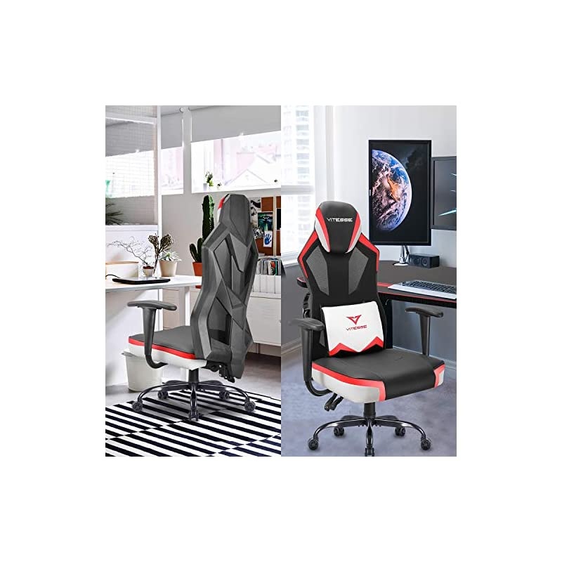 Armless Office Chair, Computer Desk Mesh Seat Chair, Mid Back Swivel Chair with Adjustable Height for Adults and Kids, No Armrest Home Office Task Chair for Small Spaces (Black)