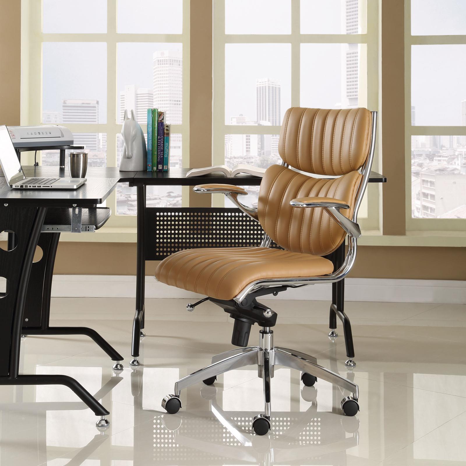 LexMod LexMod Jaunt Highback Office Chair, Tan EEI-1028-TAN