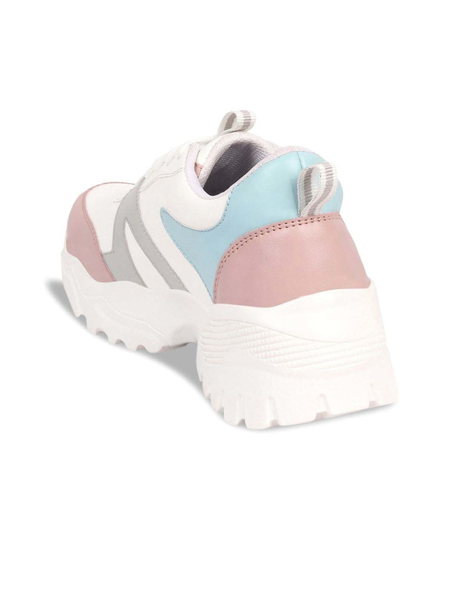Shoetopia Kids White & Pink Walking Shoes
