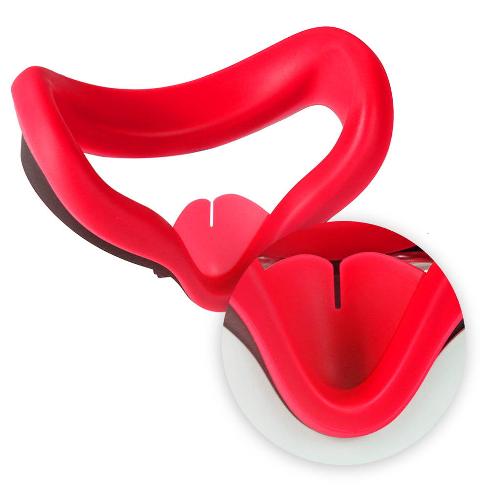 pordsioc Silicone VR Face Cover for Oculus Quest 2 Face Pad & Face Cushion Compatible with Oculus Quest 2 VR Headset Accessories