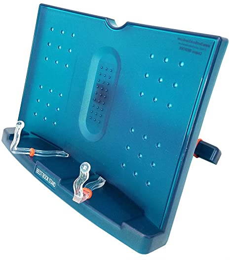 Portable Reading Stand/Book stand Document Holder for Music Book Document Textbook Kitchen Cookbook Recipe Tablet(180 angle adjustable)