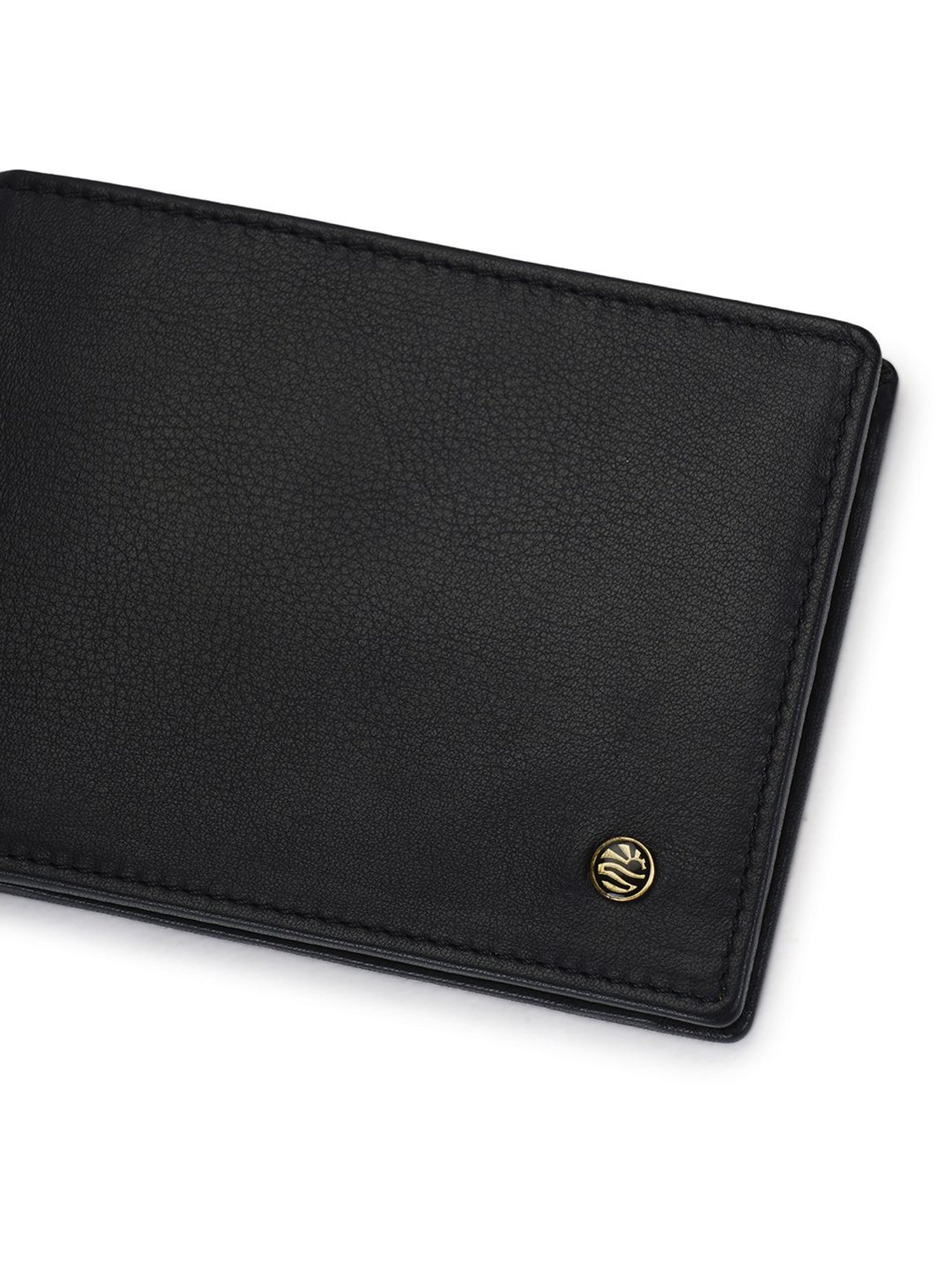 PERQUISITE Black Casual Leather Bi-Fold Wallet for men