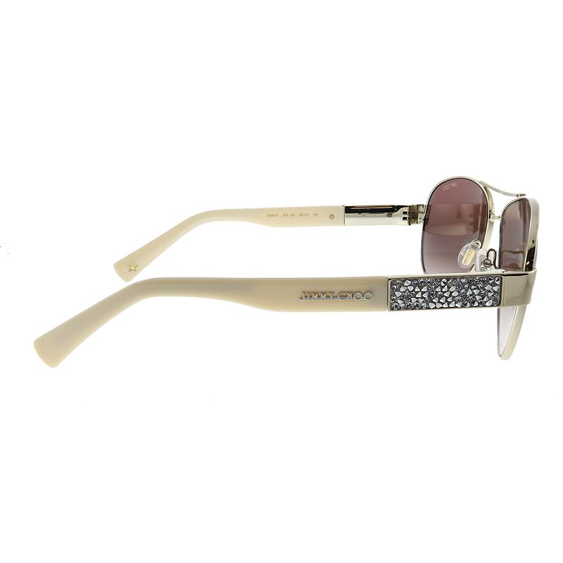 Jimmy Choo Baba/S 9D4 Womens Aviator Sunglasses Light Gold 59mm