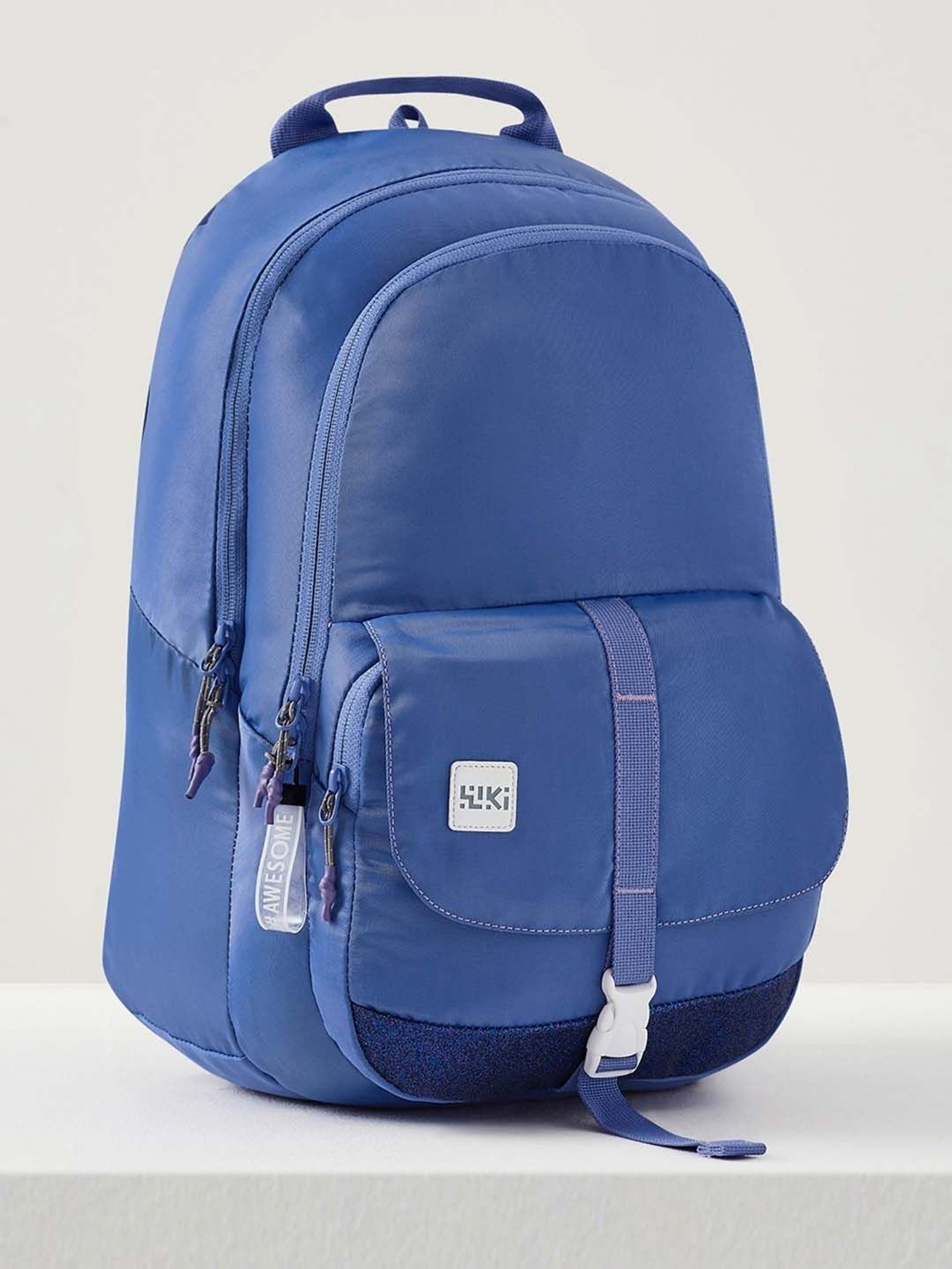 Wiki Back to School Pack Plus Purple Polyester Solid Backpack - 22 Ltrs