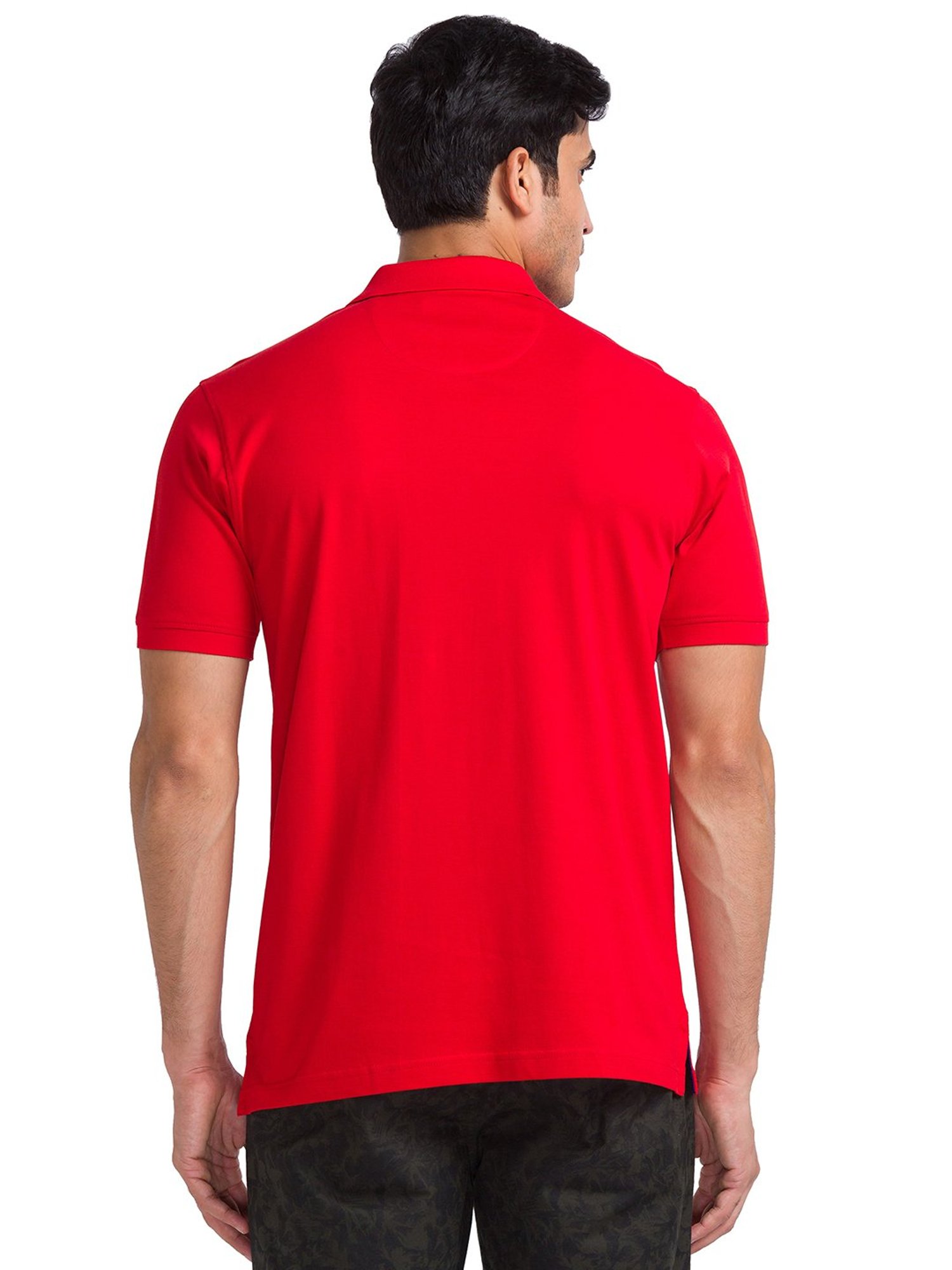 ColorPlus Red Tailored Fit Polo T-Shirt