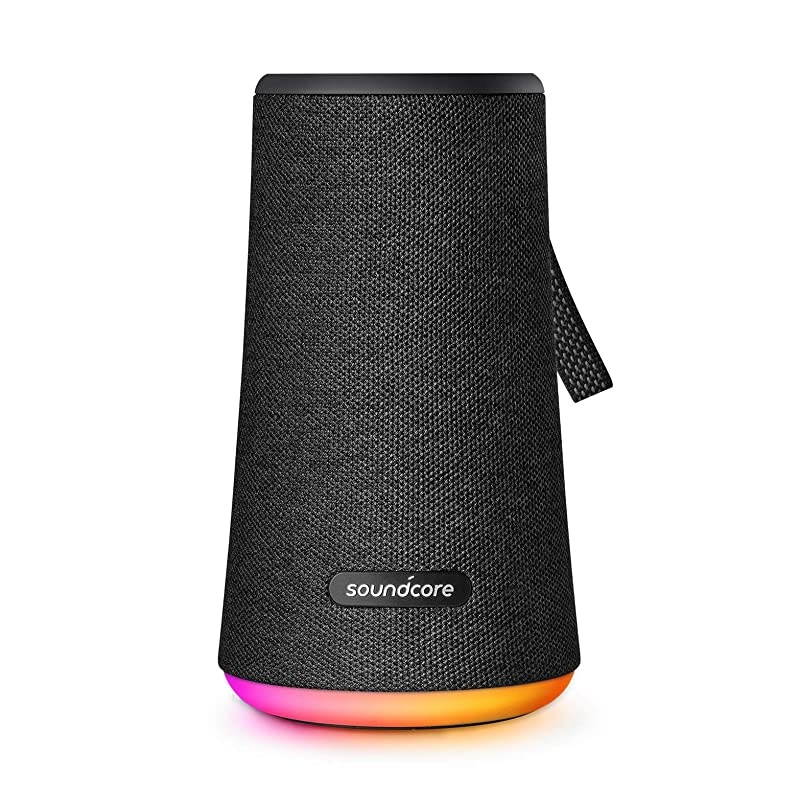 Flare+ Portable 360&deg; Bluetooth Speaker by Anker Huge 360&deg; Sound IPX7 Waterproof Bigger Bass Ambient LED Light 20Hour Playtime 4 Drivers with 2 Passive Radiators Speaker for Parties