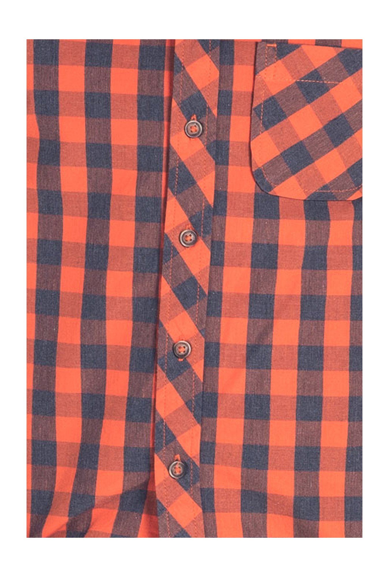 Cherry Crumble By Nitt Hyman Kids Orange Plaid Pattern Shirt