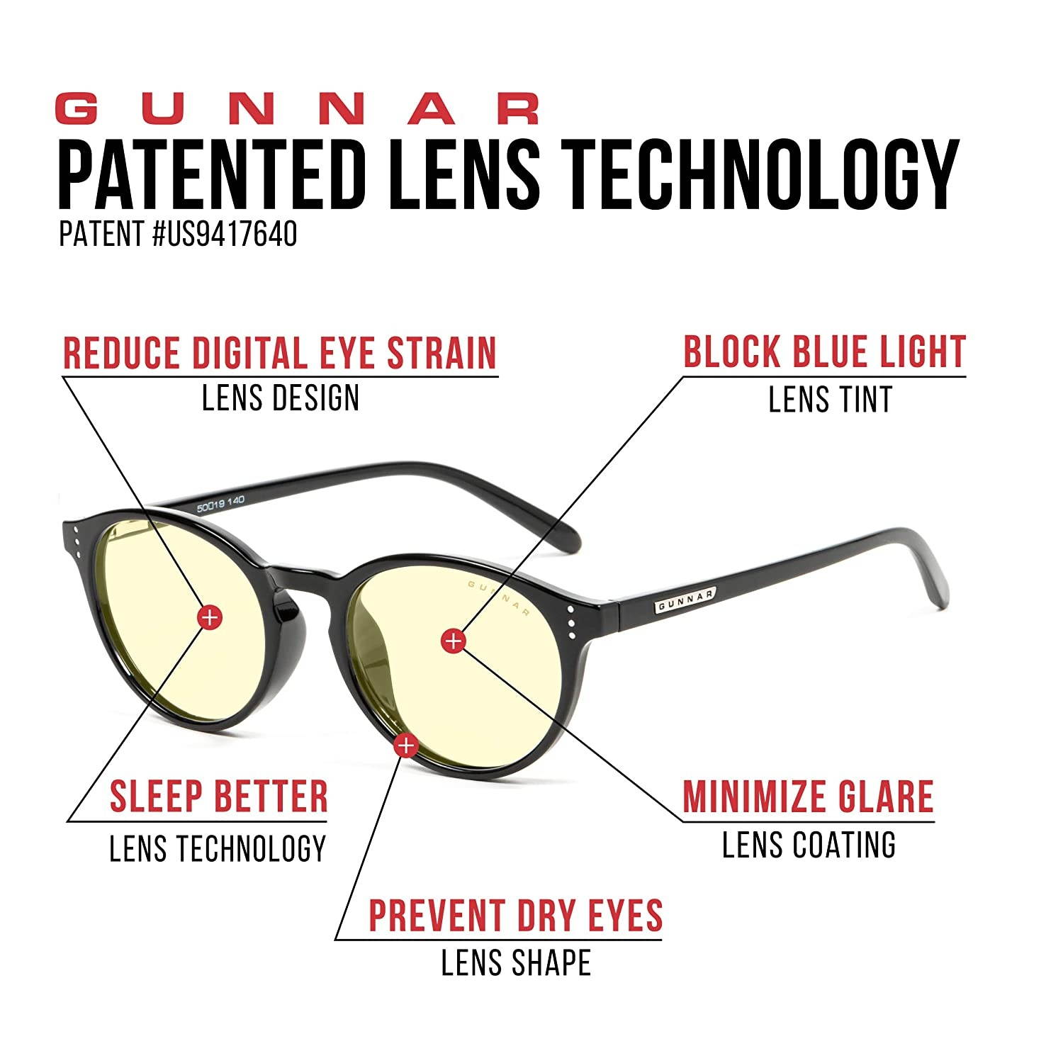 Gaming Glasses | Blue Light Blocking Glasses | Attache/Onyx by Gunnar  | 65% Blue Light Protection, 100% UV Light, Anti-Reflective To Protect & Reduce Eye Strain & Dryness