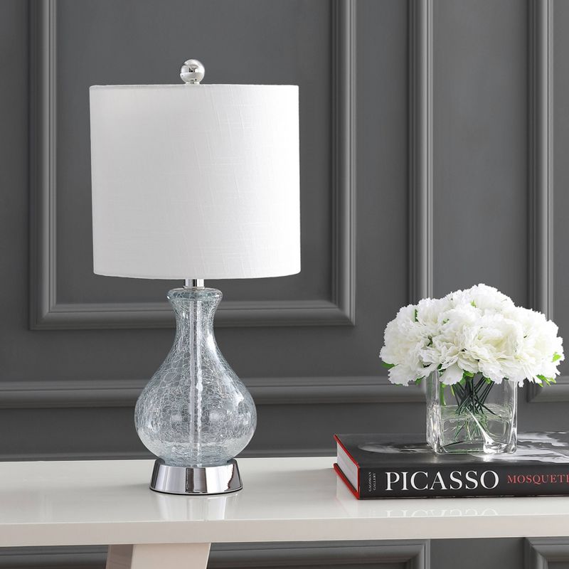 21" Metal/Bubble Glass Playa Table Lamp (Includes LED Light Bulb) Clear - JONATHAN Y