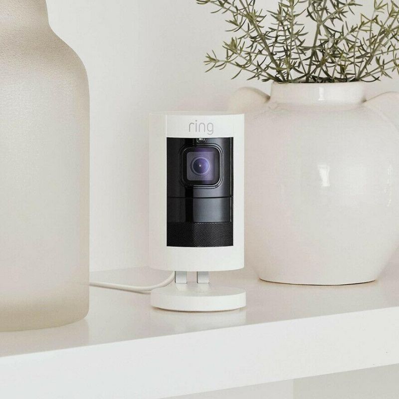 Ring 8SS1E8-WENO Indoor/Outdoor Wired Stick-Up Cam (White)