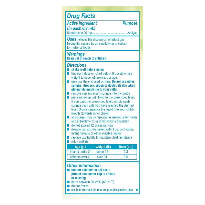 Mylicon Infant Gas Relief Colic Dye Free Drops - 1 fl oz