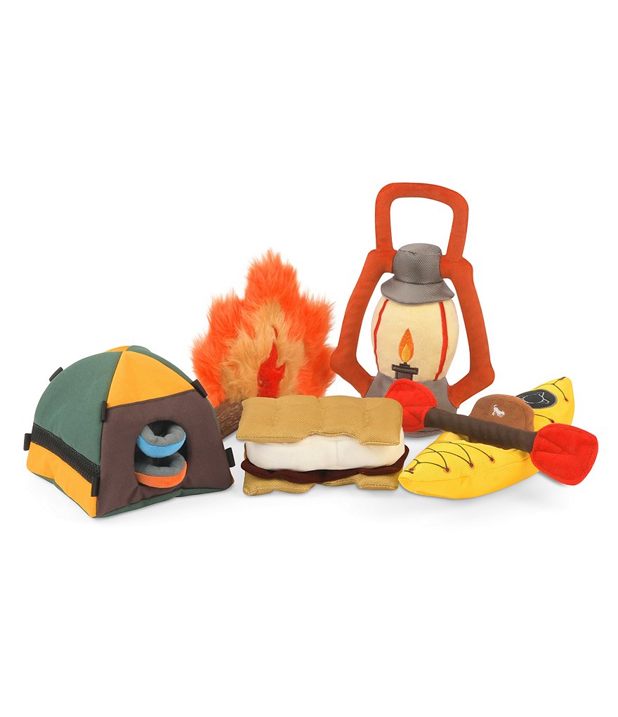 PLAY Pet Lifestyle and You Camp Corbin Toy Set, 5-Piece Plush Dog Toys