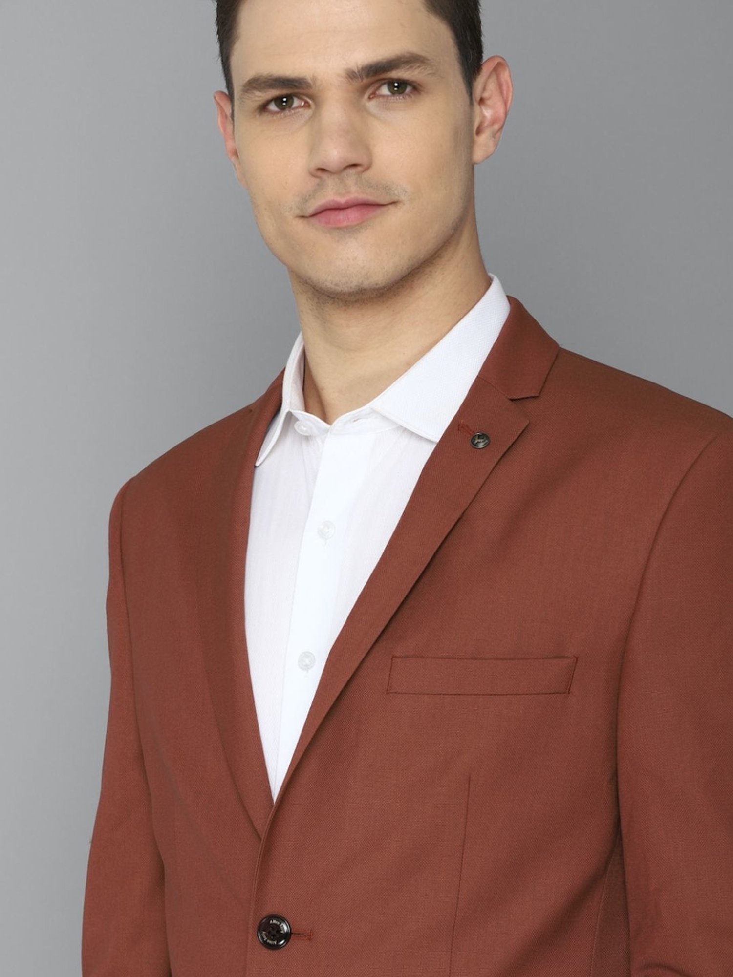 Allen Solly Red Slim Fit Blazers