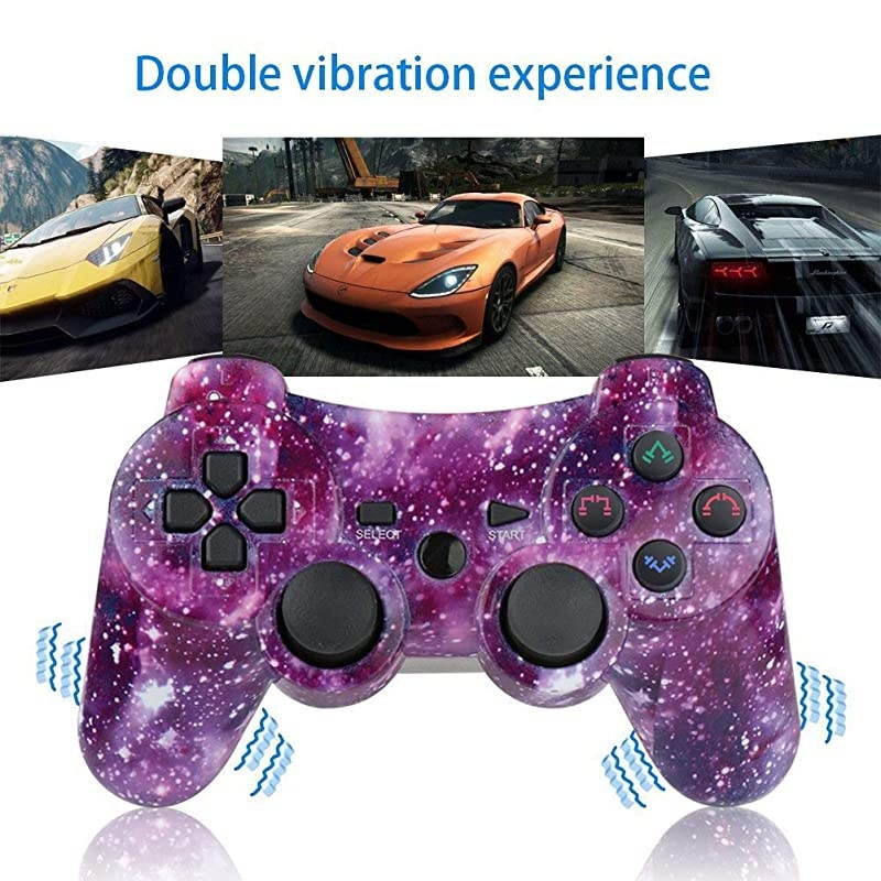 Controller Wireless Double Shock Controller for Playstation 3 with Charge Cord