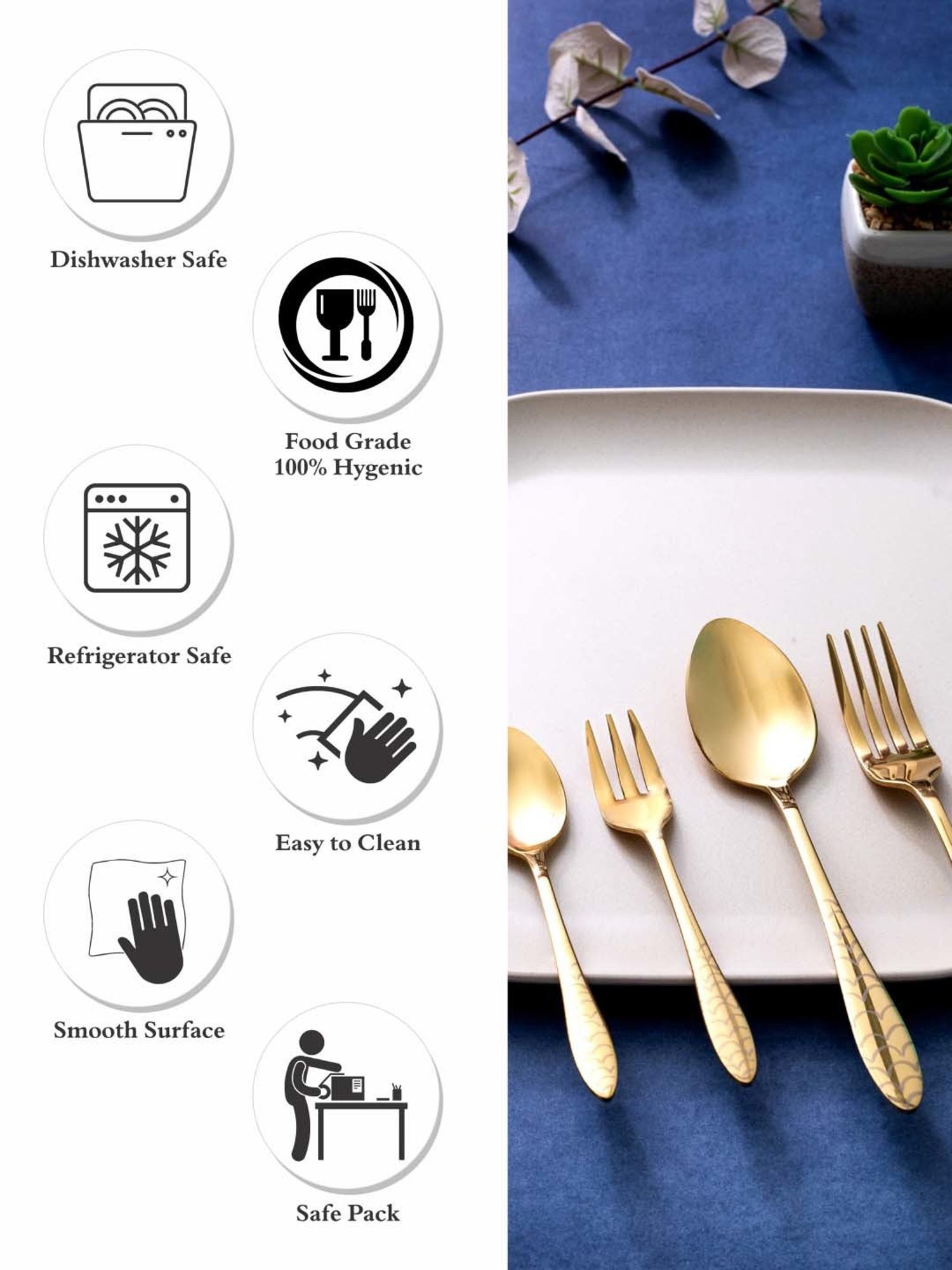 Sumeet S.S.Big Serving&Cooking Spoon Set-5pc(1 Turner,1Serving Spoon,1Skimmer,1Basting Spoon,1Ladle)