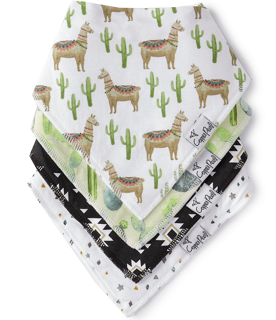 Copper Pearl Baby Cusco Bandana Bibs 4-Pack