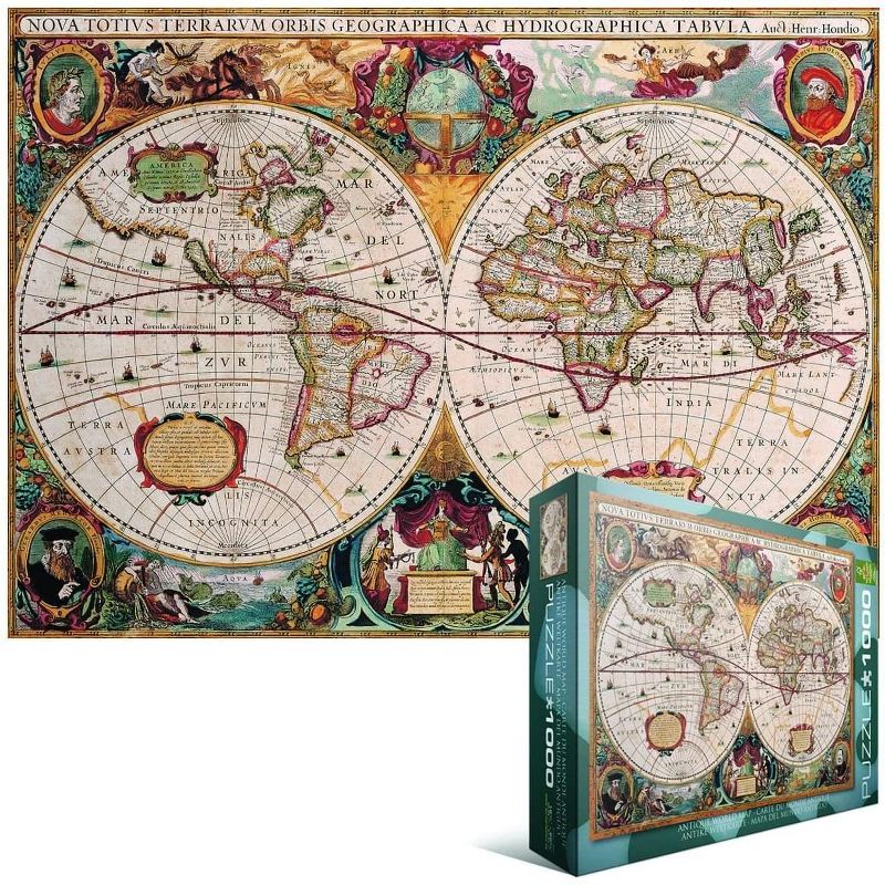 Eurographics Inc. Antique World Map (Orbis Geographica) 1000 Piece Jigsaw Puzzle