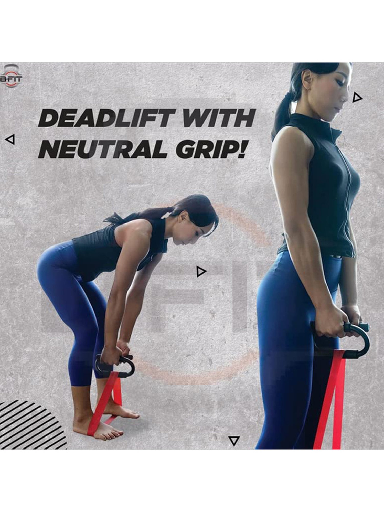 B Fit AB3429 Fitness Pushup Bars (Black)