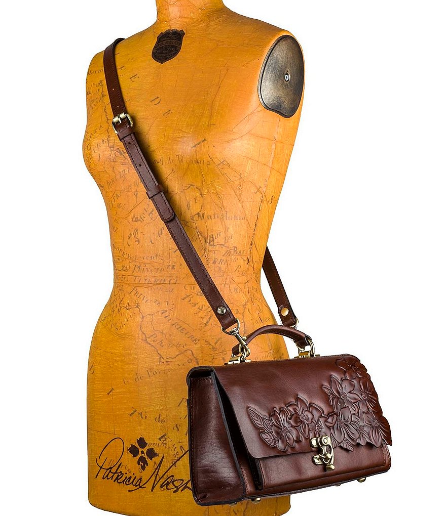 Patricia Nash British Tanned Collection Charonne Floral Satchel Bag