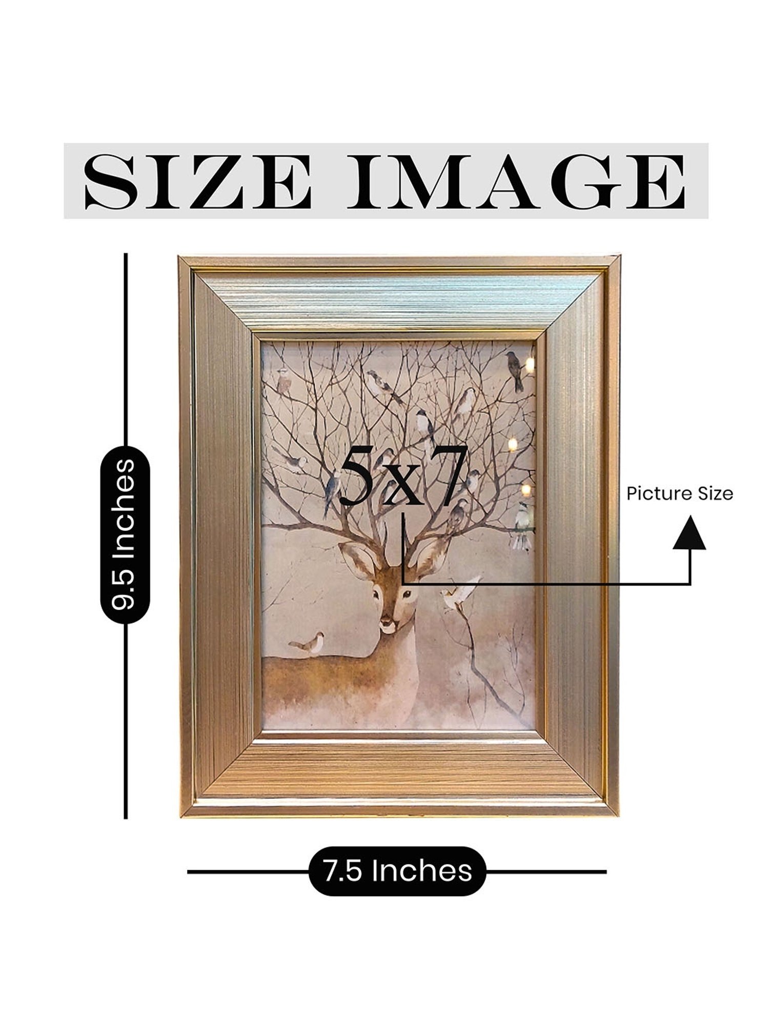 Art Street Silver Engineered Wood Table Top Photo Frame