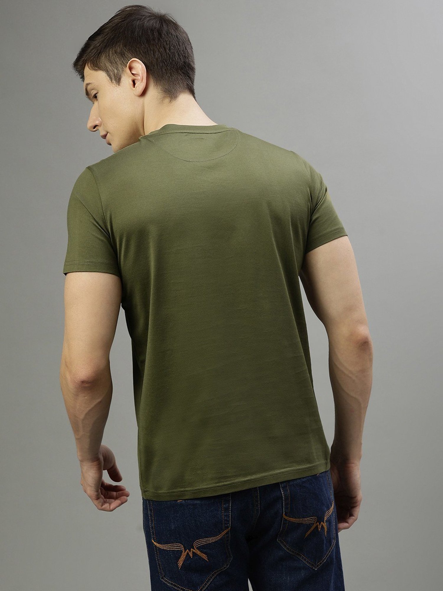 Iconic Men Typography Regular Fit Cotton T-shirt