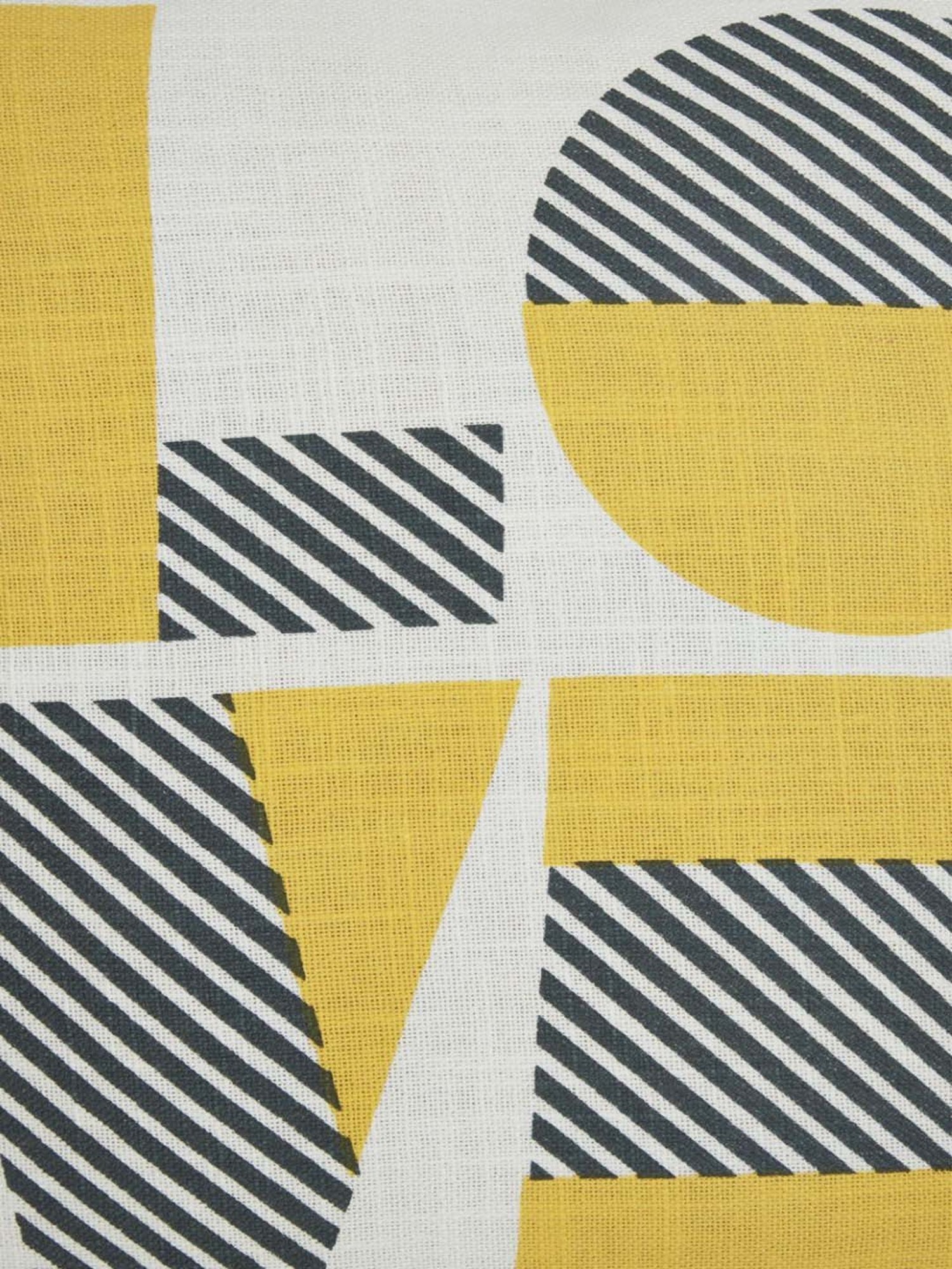 Living Scapes by Pantaloons Yellow & Grey Cotton Cushion Cover