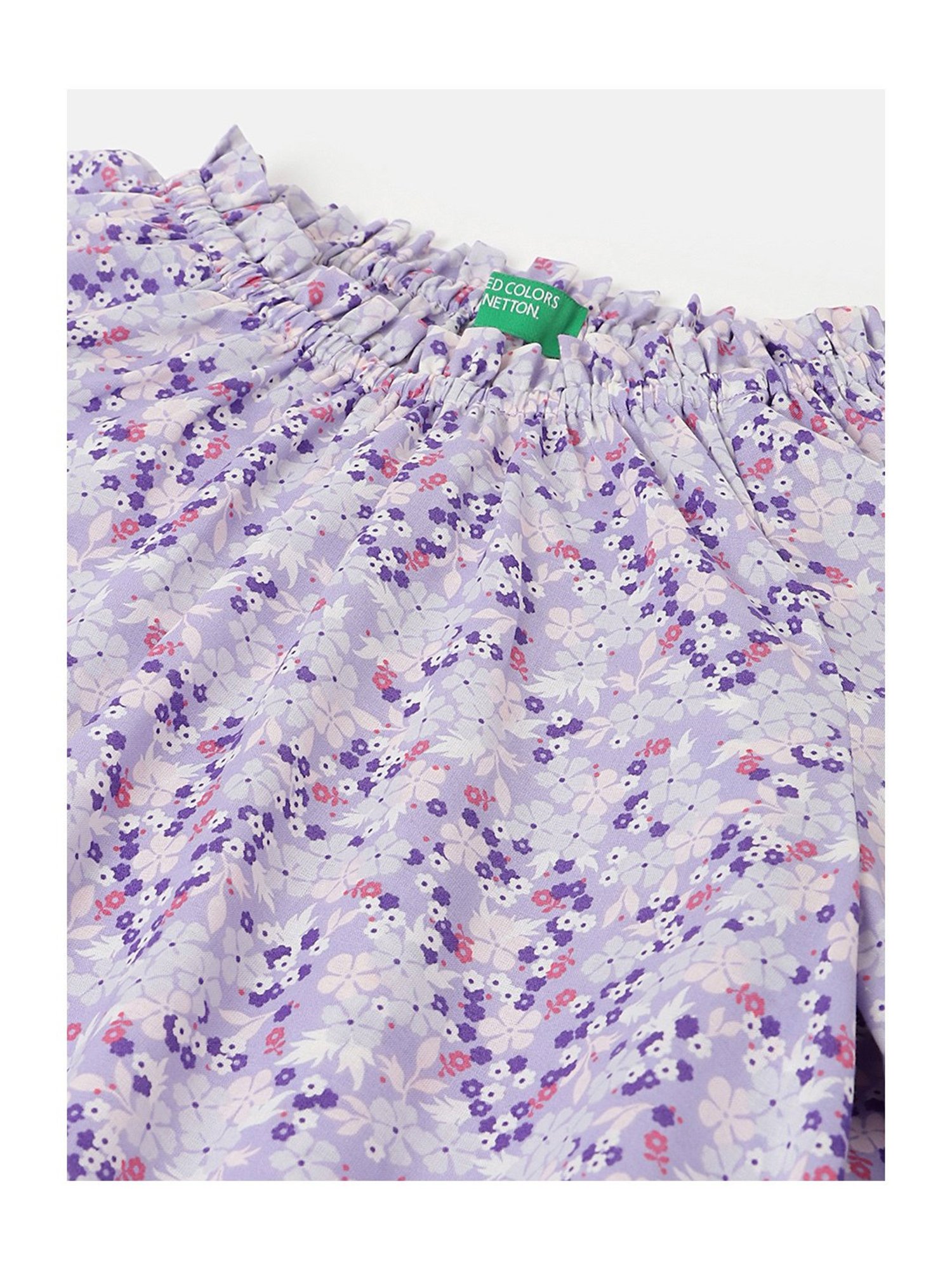 United Colors of Benetton Kids Purple Floral Print Dress