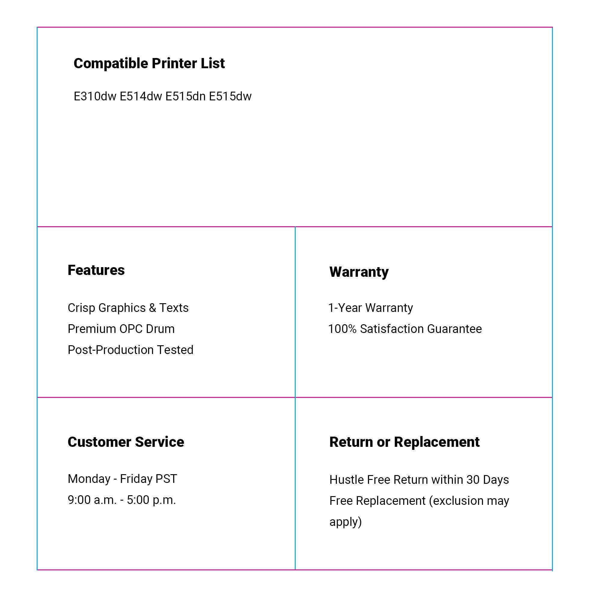 MyTripleBest Compatible Toner Cartridge Replacement for Dell 593-BBKD E310dw 514dw 515dw E515dn P7RMX (2 Pack)