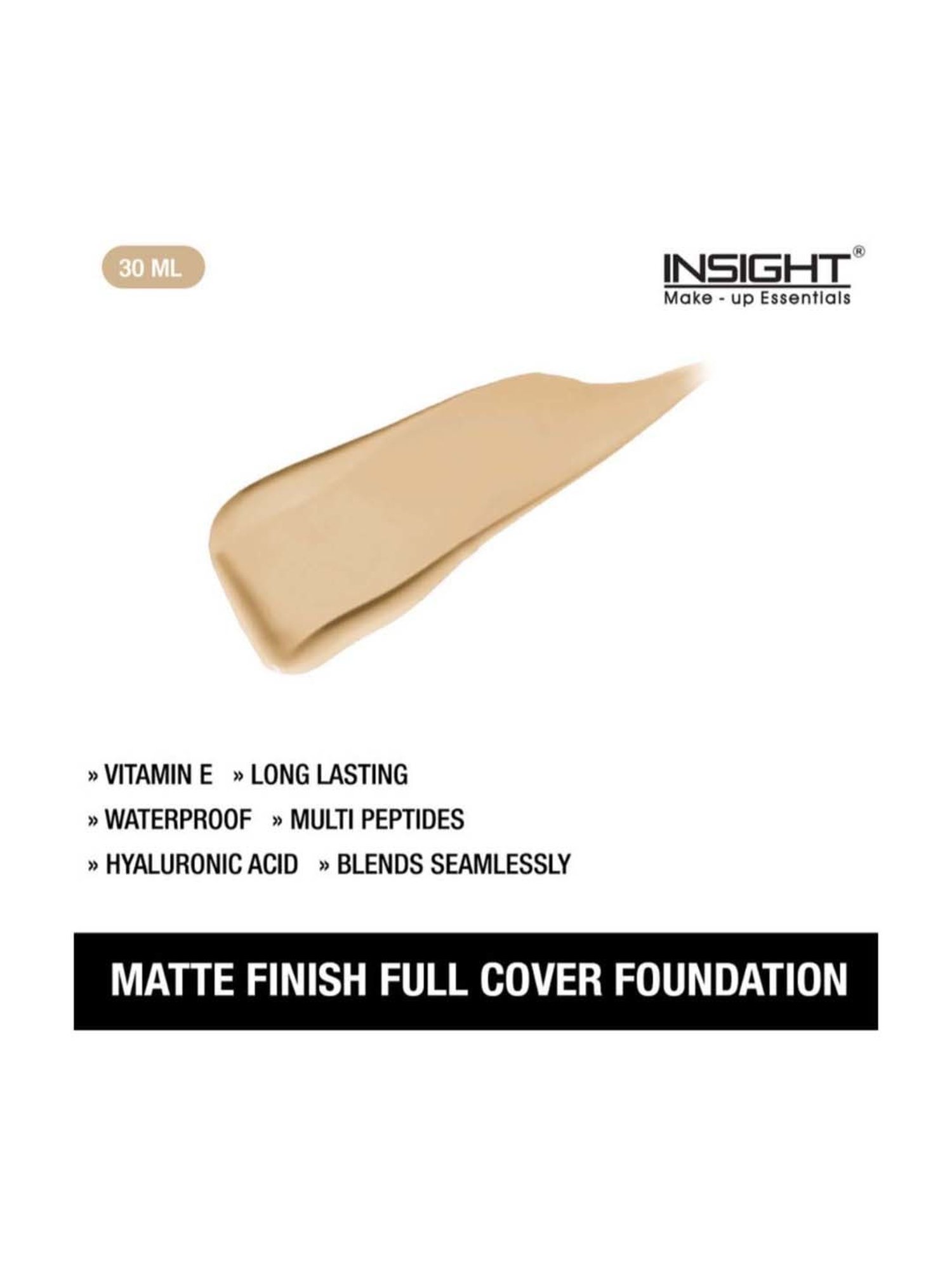 Insight Cosmetics Matte Finish Full Cover Foundation LN08 - 30 ml