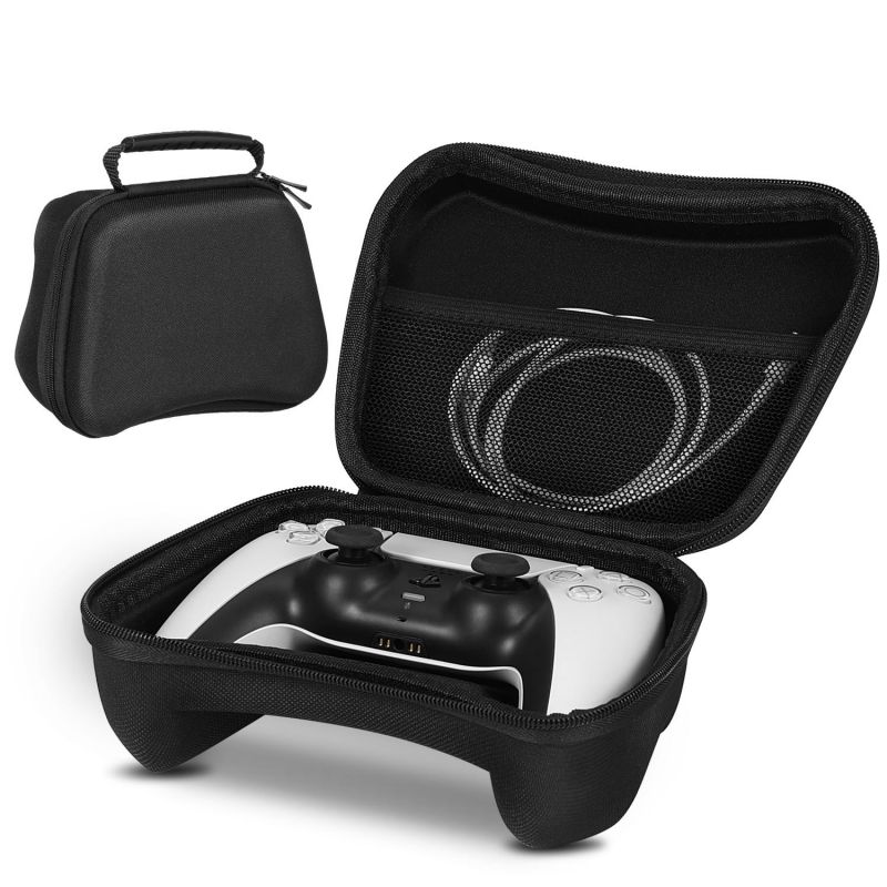 Console Controller Holder Case For PS5 Dualsense, Xbox Series X/S, Switch Pro Controller Gamepad Carrying Pouch Storage Bag Organizer, Shock-proof EVA, Water Resistant Protection