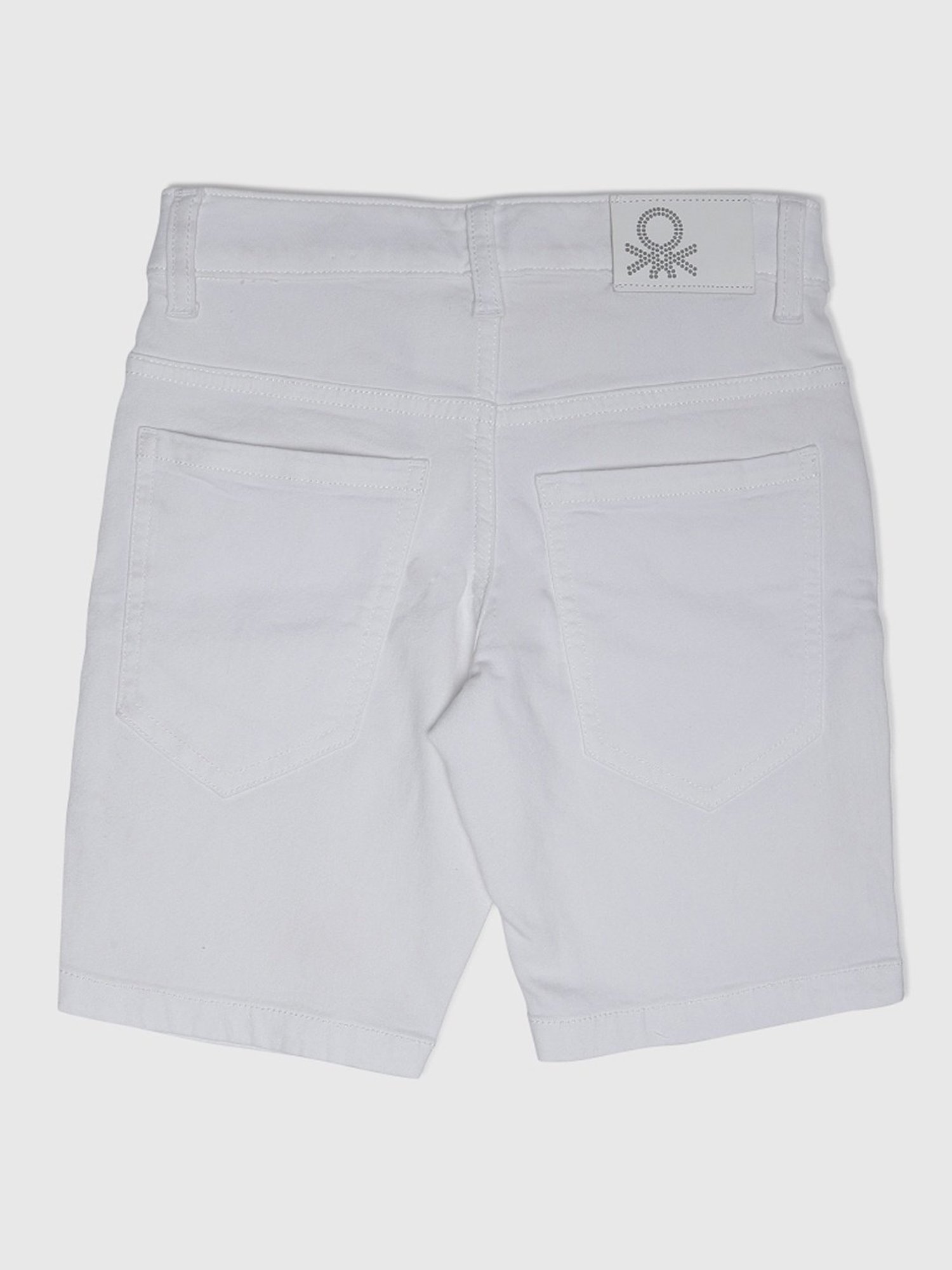 United Colors of Benetton Kids White Regular Fit Shorts