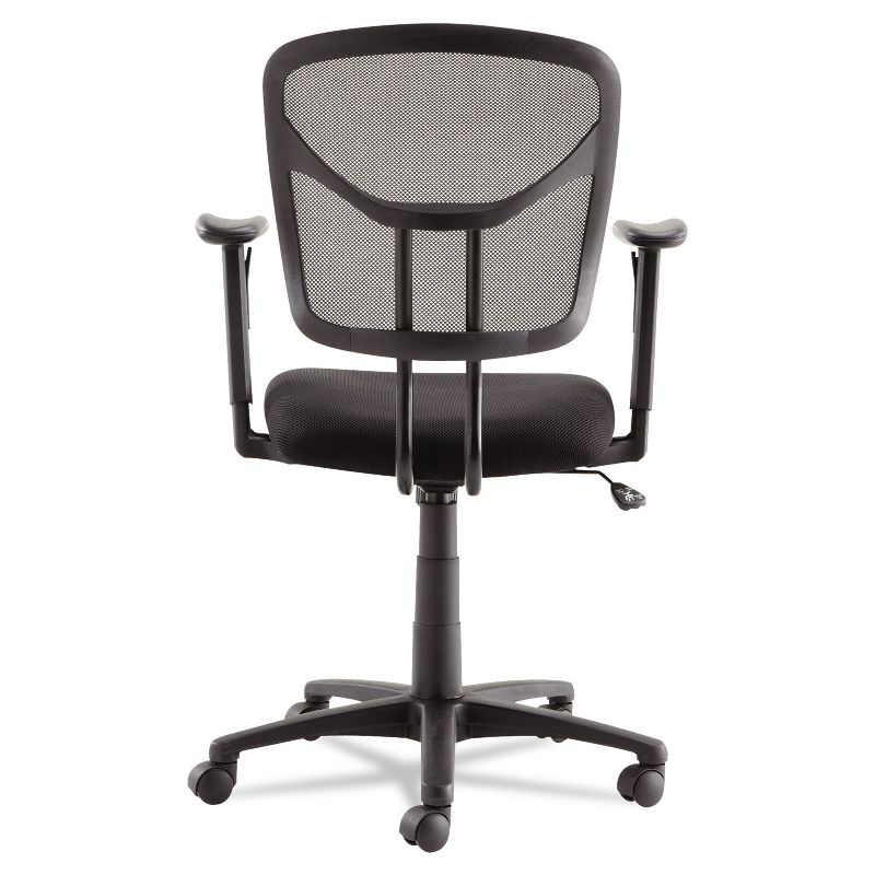 Oif Swivel/Tilt Mesh Task Chair Height Adjustable T-Bar Arms Black/Chrome MT4818