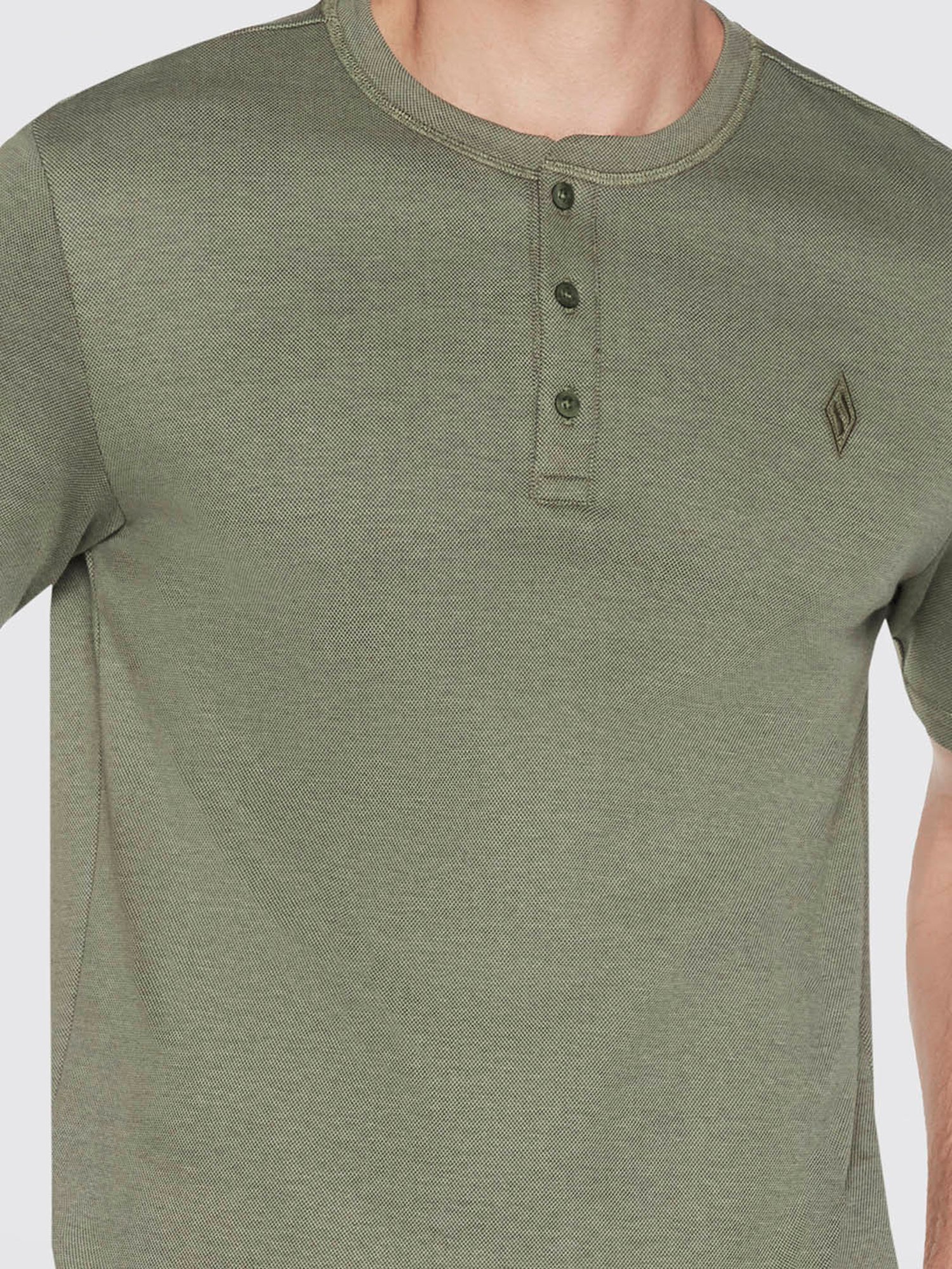 Skechers Olive Relaxed Fit Henley T-Shirt
