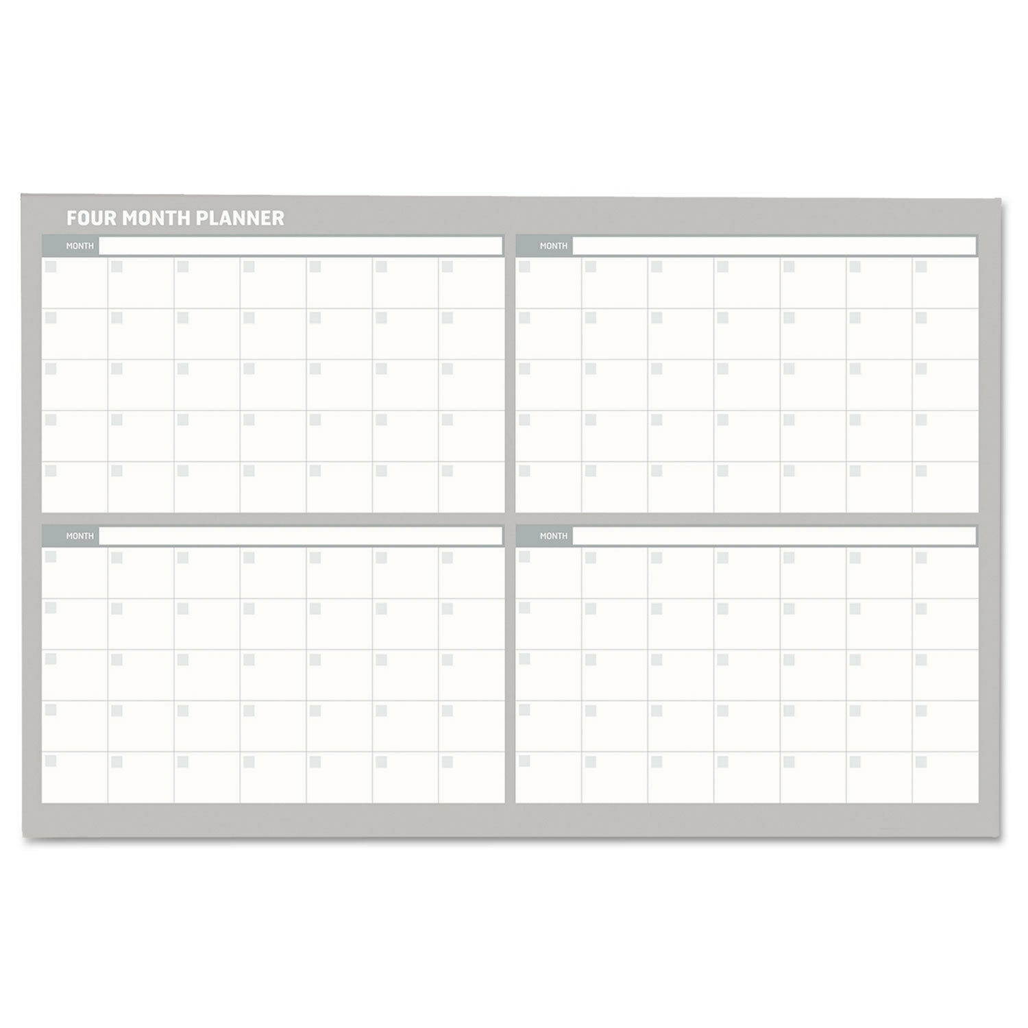 Mastervision 4 Month Planner 36x24 Aluminum Frame GA03105830