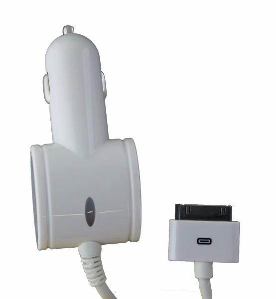 Qmadix Apple Vehicle Power Charger White QM-VPCAPIP4-WH