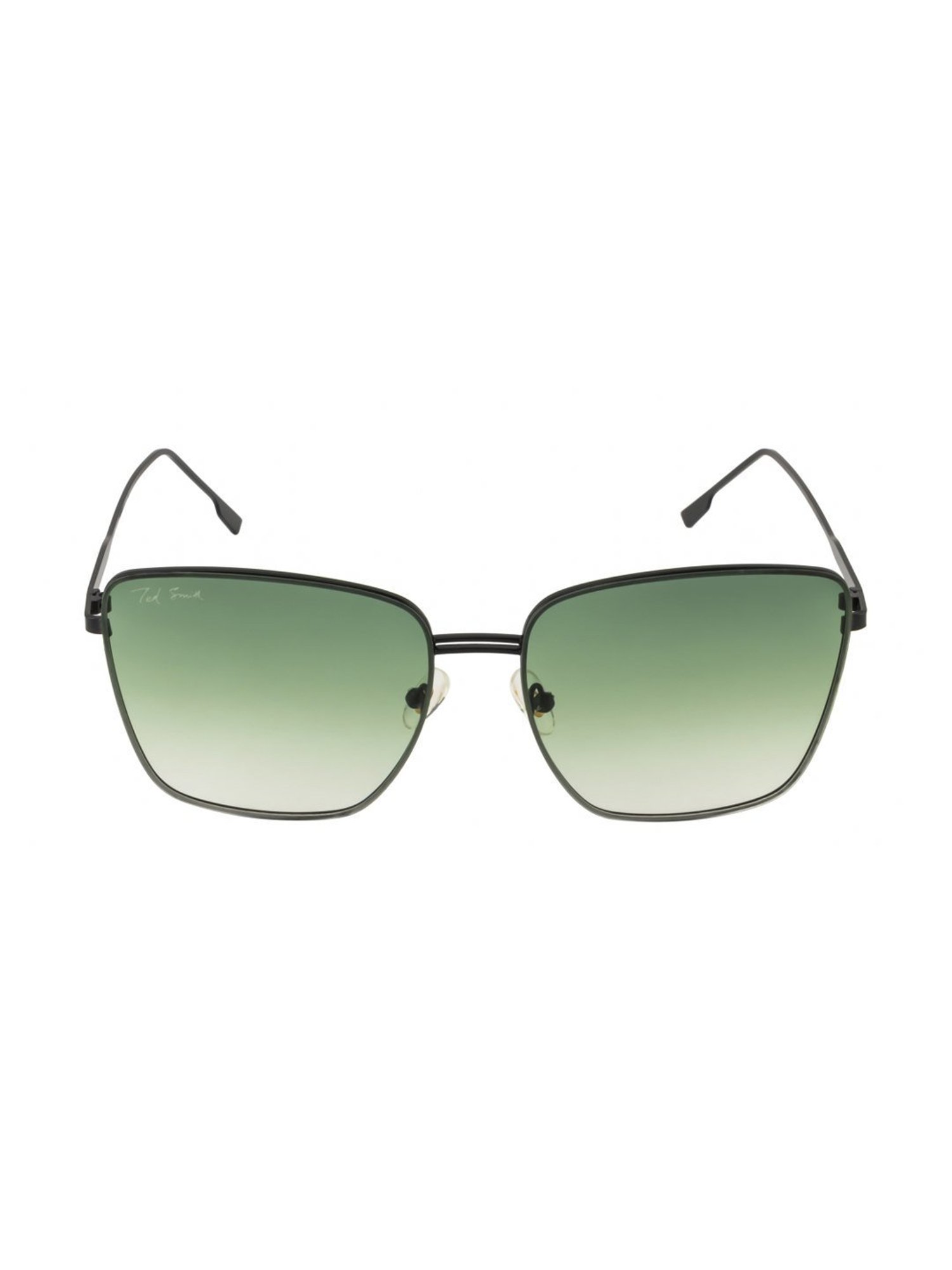 Ted Smith BEUNIQ_C5 Green Gradient Square Sunglasses