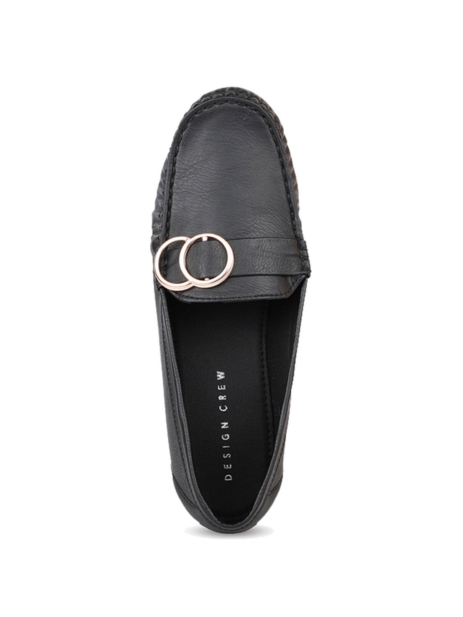 Design Crew Women's Black Casual Loafers