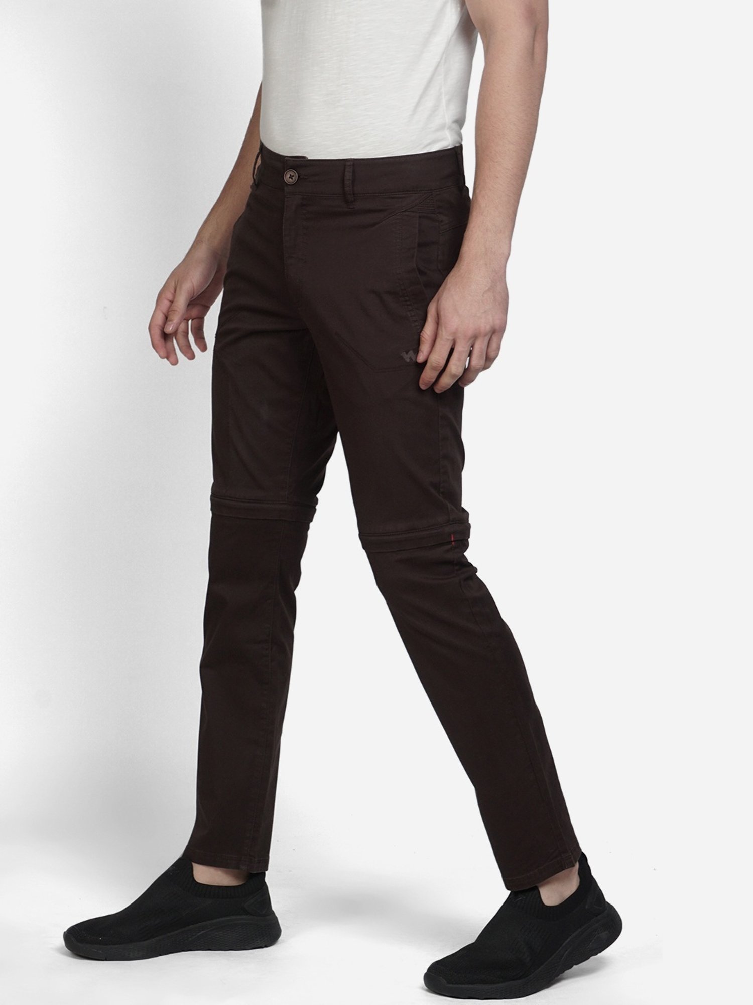 Wildcraft Brown Cotton Regular Fit Trackpants
