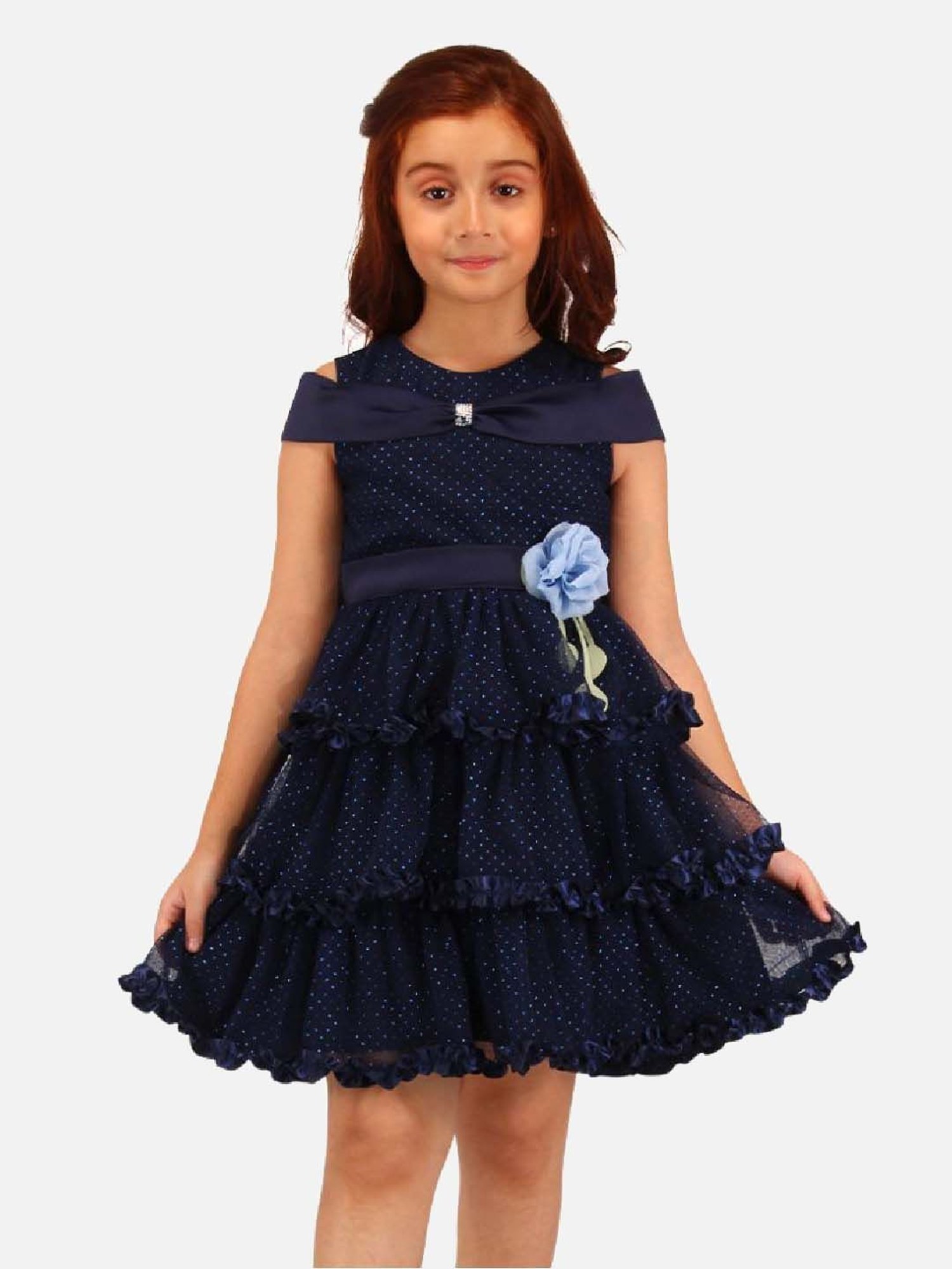 Cutecumber Girls Navy Embellished Party Dresses