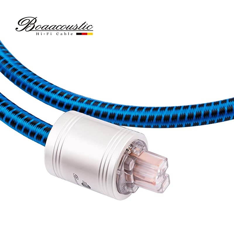 JIB  Blueberry Series 4N OFC Power Cord Male to Female Power CableUS Plug for Subwoofer Amplifier DVAV 32ft1M