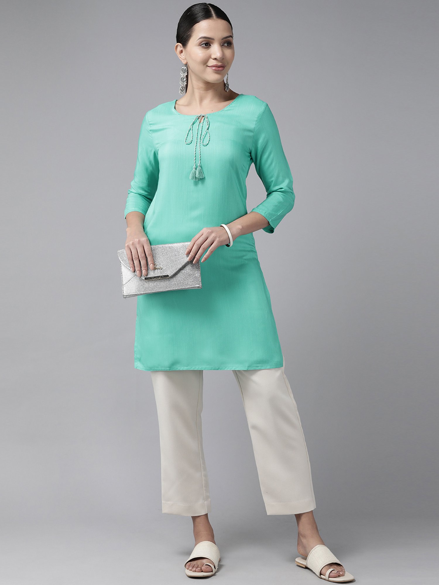 Prakrti Blue Straight Kurti