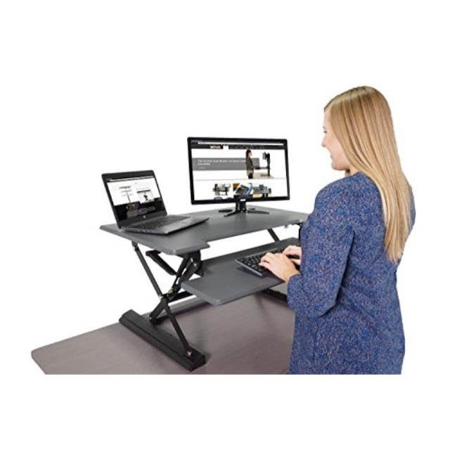 VICTOR TECH DCX760G Standing Desk, 36, Gray