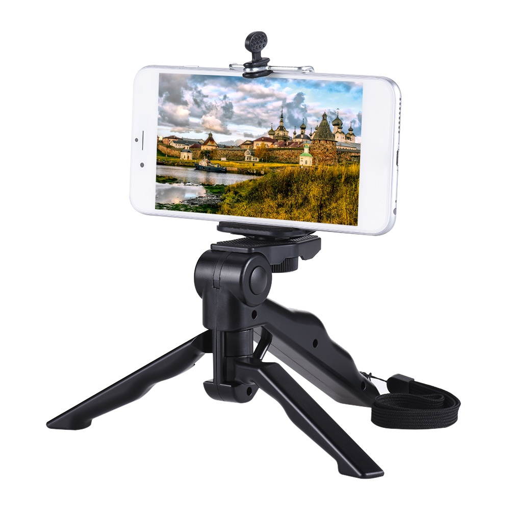Mini Tripod Stand Support Holder Hand Grip Stabilizer with Smartphone Clip Bracket for iPhone 7 Plus/7/6/6  Plus/6s/ for Samsung Galaxy S7/S6