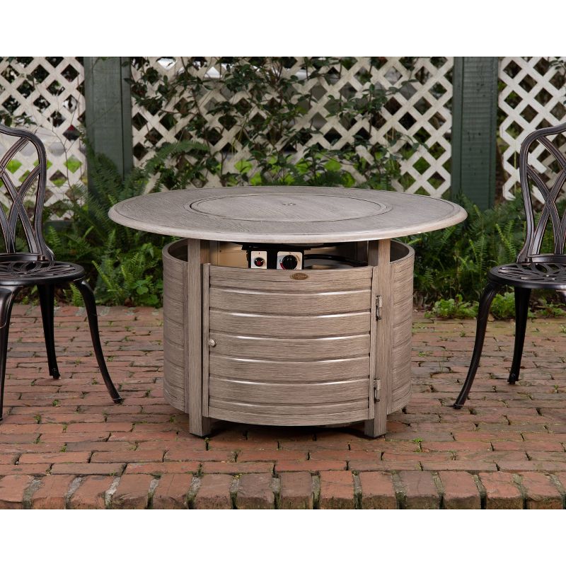 Thatcher Barnwood Round Aluminum LPG Fire Pit - Fire Sense