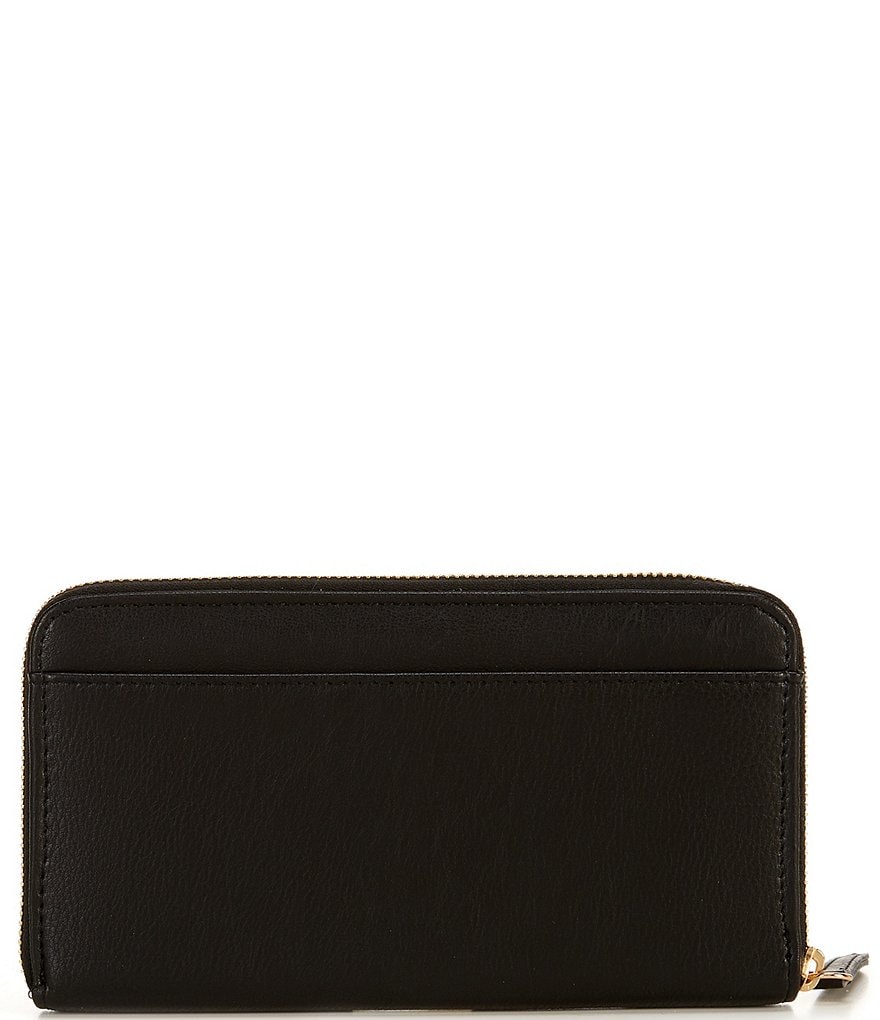 Fossil Liza Embossed Woven Zip Around Clutch Wallet