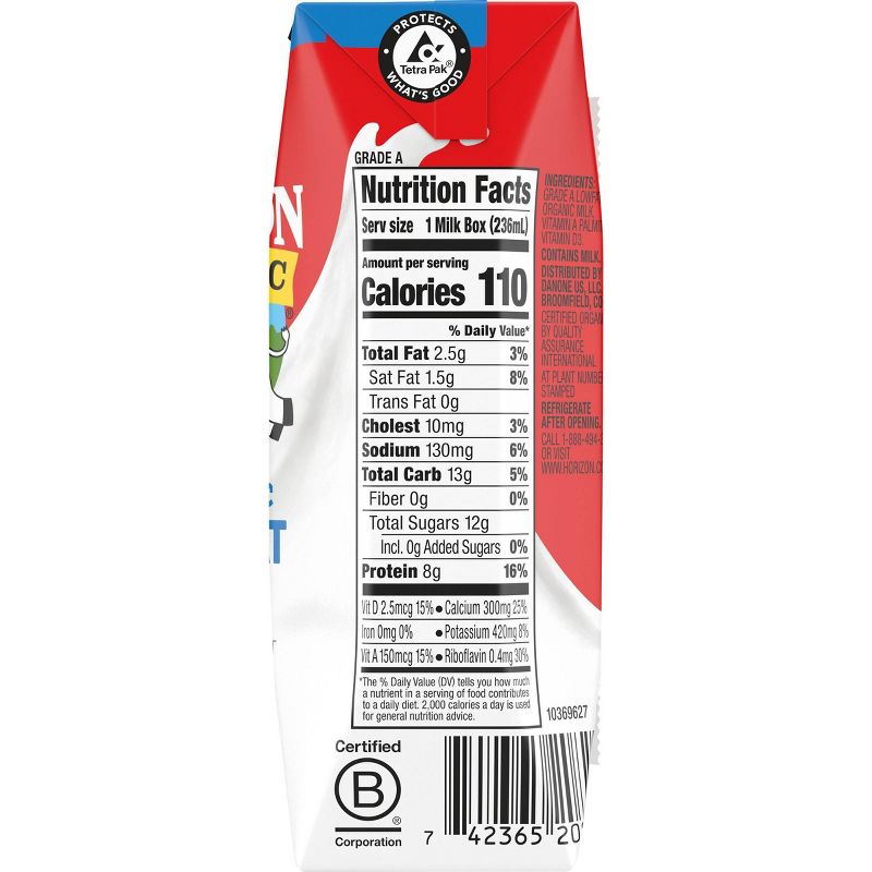Horizon Organic 1% Milk - 8 fl oz